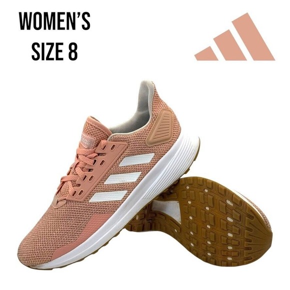 Adidas Cloudfoam Women's Size 8 Pink Knitted‎ Duramo 9 Running Shoes Athleisure - Picture 1 of 8
